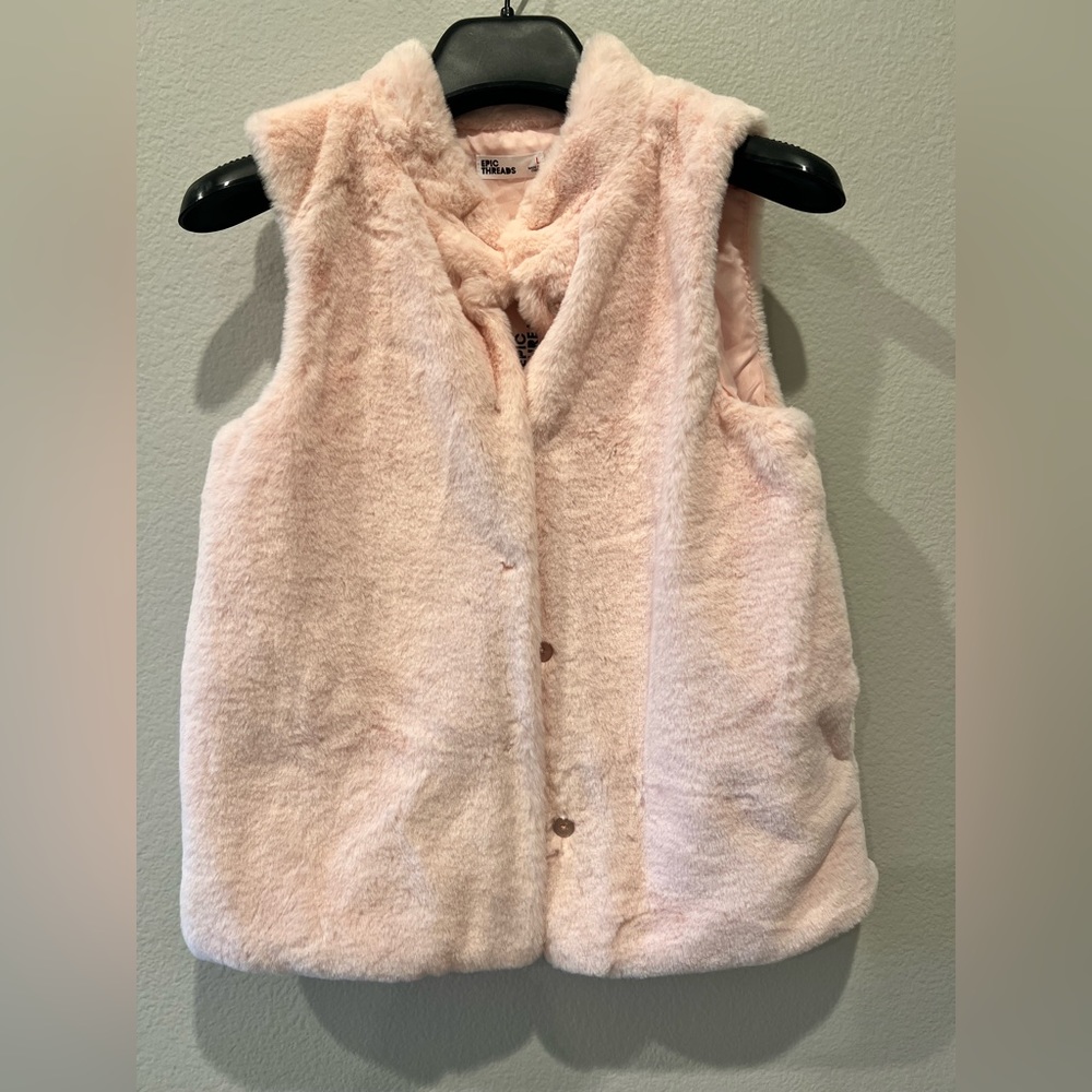 Epic Threads Girls Faux Fur Vest, created for Macy’s Size Large
